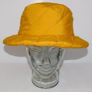 Tilley Abbott Quilted Bucket Hat Women XL Yellow Insulated Adjustable